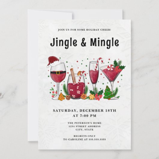 Invitation Fête de Jingle et Mingle (Devant)
