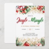 Invitation Fête De Jingle Et Mingle (Devant / Derrière)