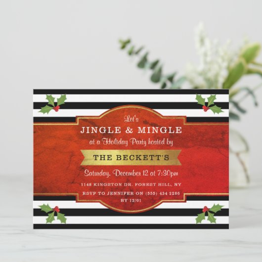 Invitation Fête de Jingle & Mingle (Debout devant)