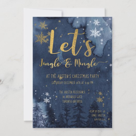 Invitation Fête de Jingle & Mingle (Devant)