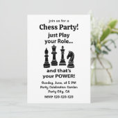 Invitation Fête de joueurs d'échecs (Debout devant)