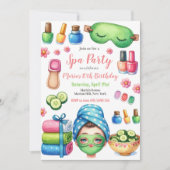 Invitation Fête de jour spa Fête d'anniversaire (Devant)