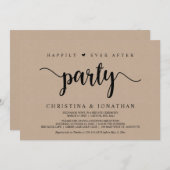 Invitation Fête de « Joyeux pour toujours », Mariage intime,  (Devant / Derrière)