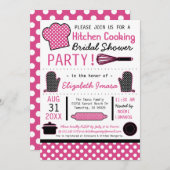 Invitation Fête de Kitchen Cooking Bridal (Devant / Derrière)
