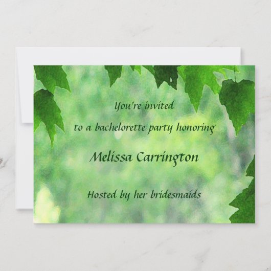 Invitation Fête de la Bachelorette Mariage (Devant)