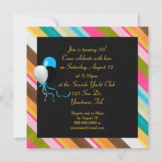 Invitation Fête de la bière (Dos)