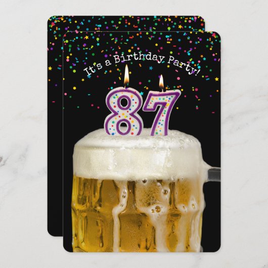 Invitation Fête de la bière 87e anniversaire (Devant / Derrière)
