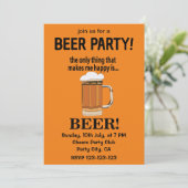 Invitation Fête de la Bière Boire de la Bière (Debout devant)