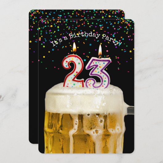Invitation Fête de la bière du 23e anniversaire (Devant / Derrière)