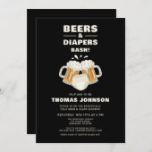 Invitation Fête de la bière et de la couche Basse (Devant / Derrière)