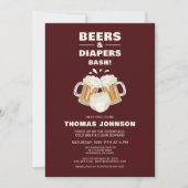 Invitation Fête de la bière et de la couche Basse (Devant)