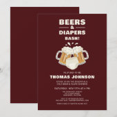 Invitation Fête de la bière et de la couche Basse (Devant / Derrière)