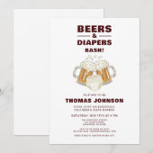 Invitation Fête de la bière et de la couche Basse (Devant / Derrière)