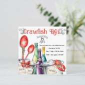 Invitation Fête de la boue et écrevisse (Debout devant)