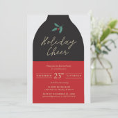 Invitation Fête de la bouteille de vin Cheer (Debout devant)