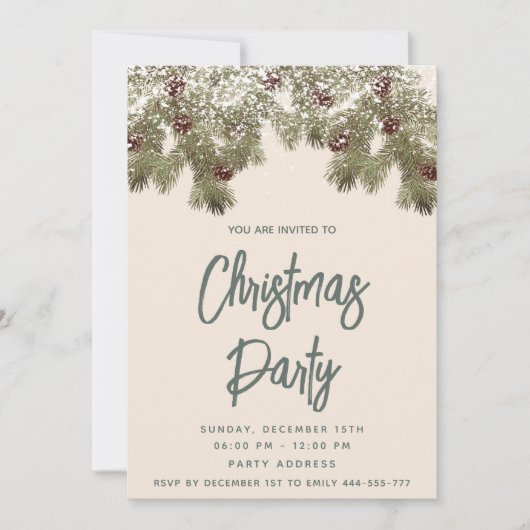 Invitation Fête de la branche du pin des neiges (Devant)