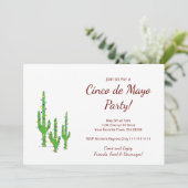 Invitation Fête de la Cactus Désert Cinco de Mayo     (Debout devant)