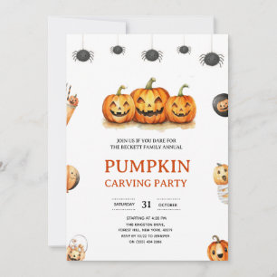 Invitation Fête de la Carotte Citrouille annuelle Halloween