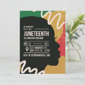 Invitation Fête de la célébration de la liberté de Juneteenth (Debout devant)