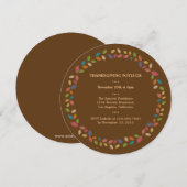 Invitation Fête de la chance des Feuilles de la récolte de Th (Devant / Derrière)