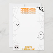 Invitation Fête de la Citrouille de la caravane noire Jack-O' (Dos)