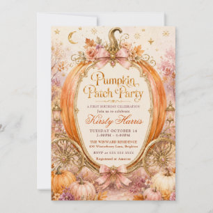 Invitation Fête de la citrouille pour le 1er anniversaire