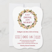 Invitation Fête de la couronne classique Noël (Devant)