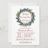 Invitation Fête de la couronne de Noël (Devant)