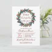 Invitation Fête de la couronne de Noël (Debout devant)