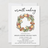 Invitation Fête de la couronne de Noël Rouge Plaid (Devant)