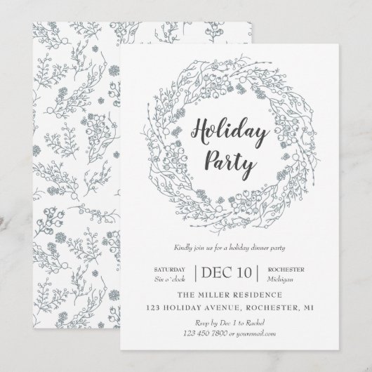 Invitation Fête de la couronne des Berries blanches (Devant / Derrière)