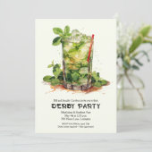 Invitation Fête de la course de chevaux avec Mint Julep (Debout devant)