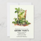 Invitation Fête de la course de chevaux avec Mint Julep (Devant)