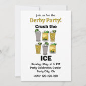 Invitation Fête de la Course de Chevaux Mint Julep Cocktail É (Devant)