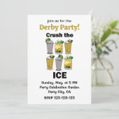 Invitation Fête de la Course de Chevaux Mint Julep Cocktail É (Debout devant)