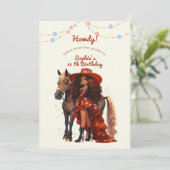 Invitation Fête de la cow-girl sauvage de l'Ouest (Debout devant)