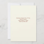 Invitation Fête de la cow-girl sauvage de l'Ouest (Dos)