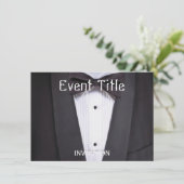Invitation Fête de la cravate noire de Tuxedo (Debout devant)