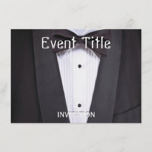 Invitation Fête de la cravate noire de Tuxedo