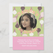 Invitation Fête de la crème glacée Anniversaire Photo (Devant)