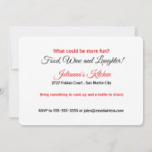 Invitation Fête de la cuisine avec de grosses tomates rouges (Dos)