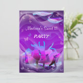 Invitation Fête de la danse d'anniversaire (Debout devant)