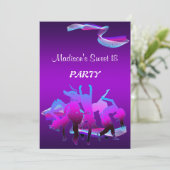 Invitation Fête de la danse d'anniversaire (Debout devant)