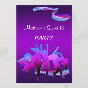 Invitation Fête de la danse d'anniversaire