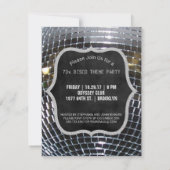 Invitation Fête de la danse du ballon Silver Disco| Parti les (Dos)