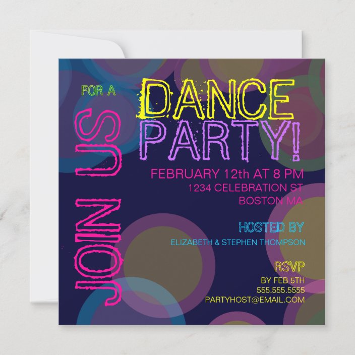 Invitation Fête De La Danse !Invitation | Zazzle.be