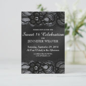 Invitation Fête de la dentelle noire et de la douceur satinée (Debout devant)