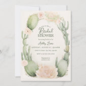 Invitation Fête de la douche nuptiale de Cactus douche nuptia (Devant)