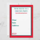 Invitation Fête de la femme de Noël rétro (Dos)