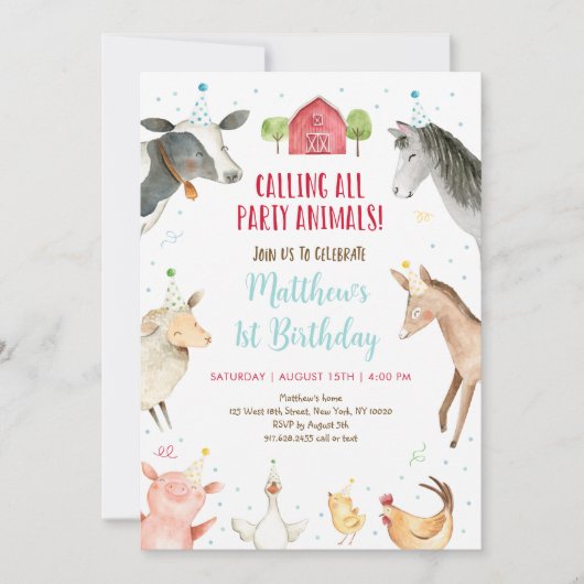 Invitation Fête de la ferme (Devant)